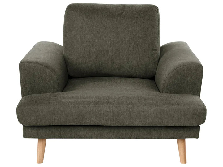 Living Room Set 4 Seater Fabric Green Santorini