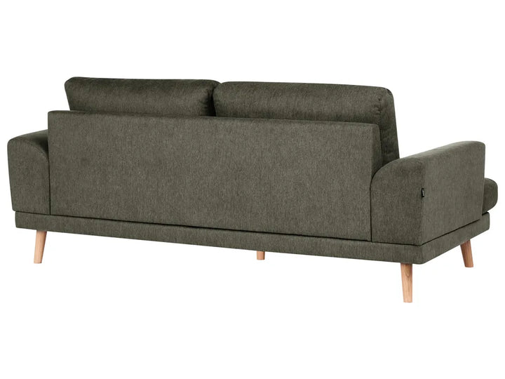 Living Room Set 4 Seater Fabric Green Santorini