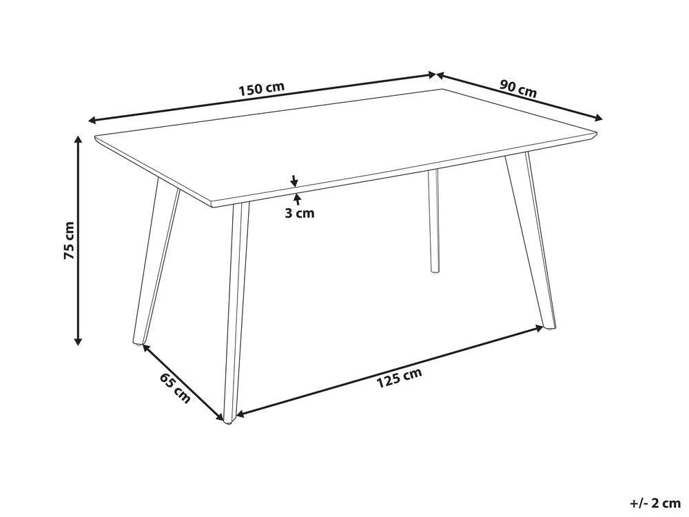 Dining Table Black 150 cm 90 cm Dimitrika