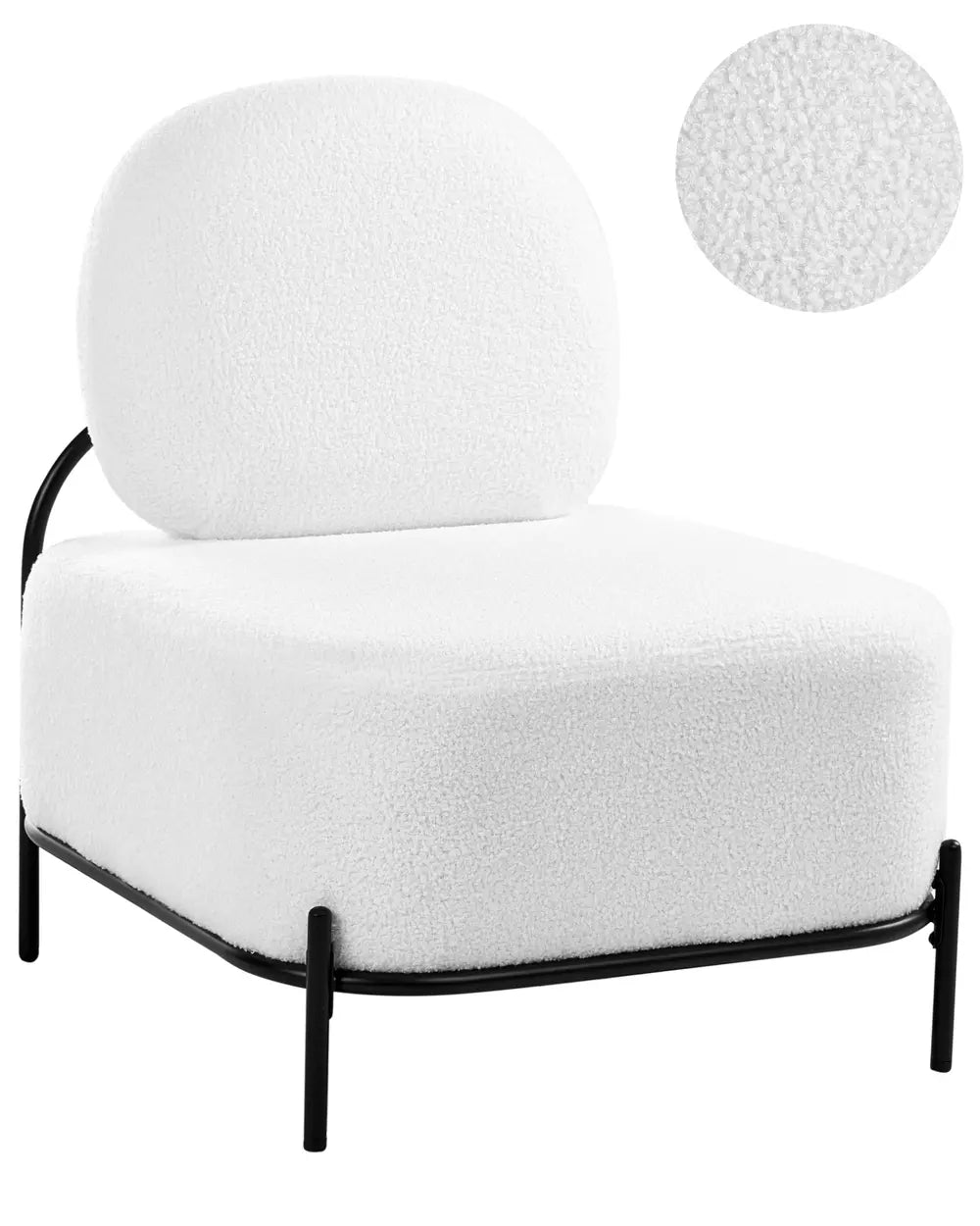 Armchair Boucle White Galveston