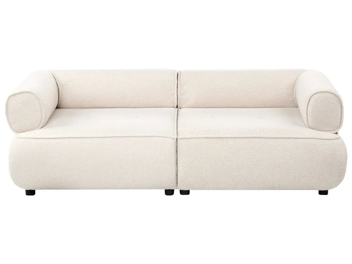 Sofa 3 Seater with Ottoman Boucle Off-White Aillee