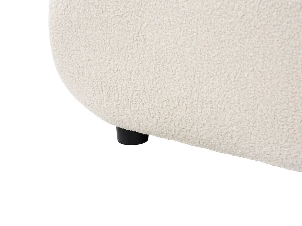 Sofa 3 Seater with Ottoman Boucle Off-White Aillee