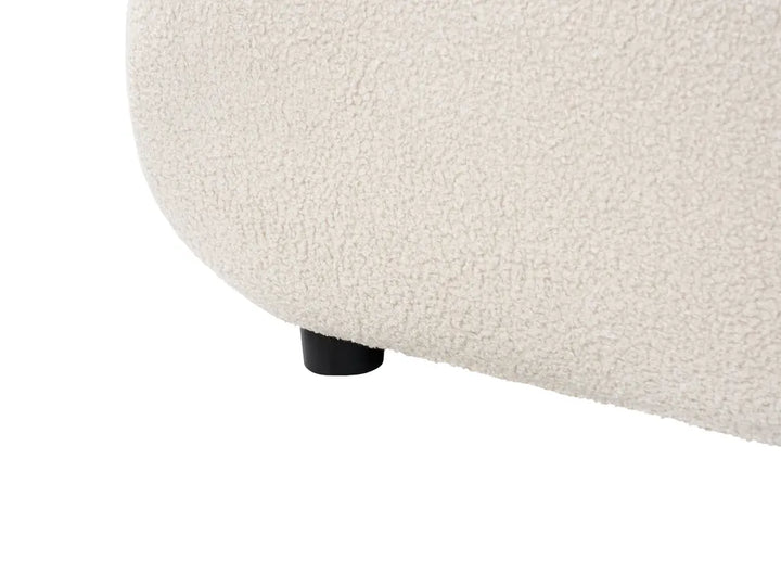 Sofa 3 Seater with Ottoman Boucle Off-White Aillee