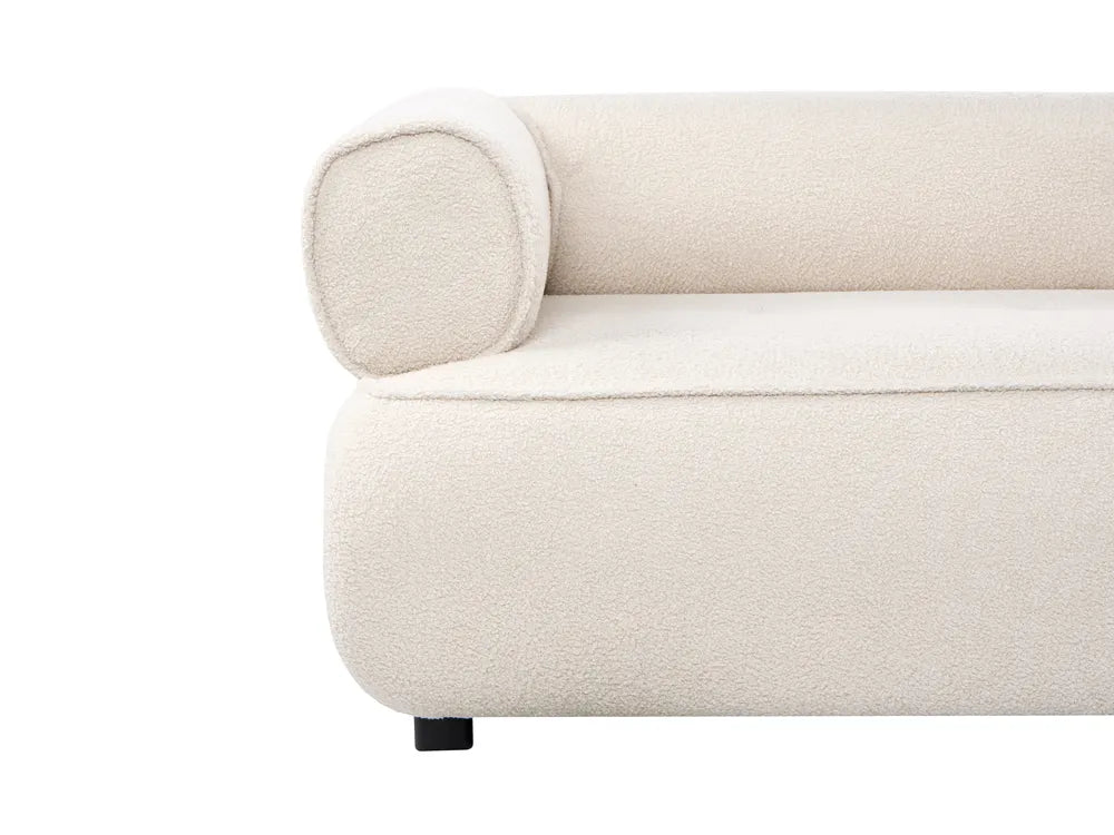 Sofa 3 Seater with Ottoman Boucle Off-White Aillee