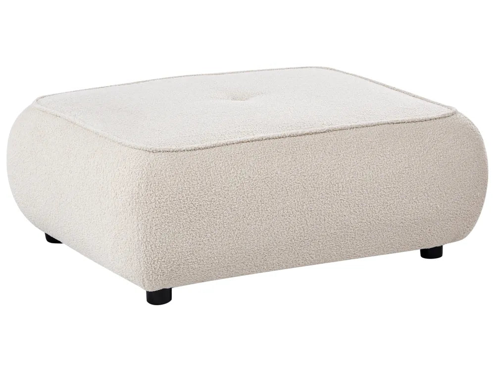 Sofa 3 Seater with Ottoman Boucle Off-White Aillee