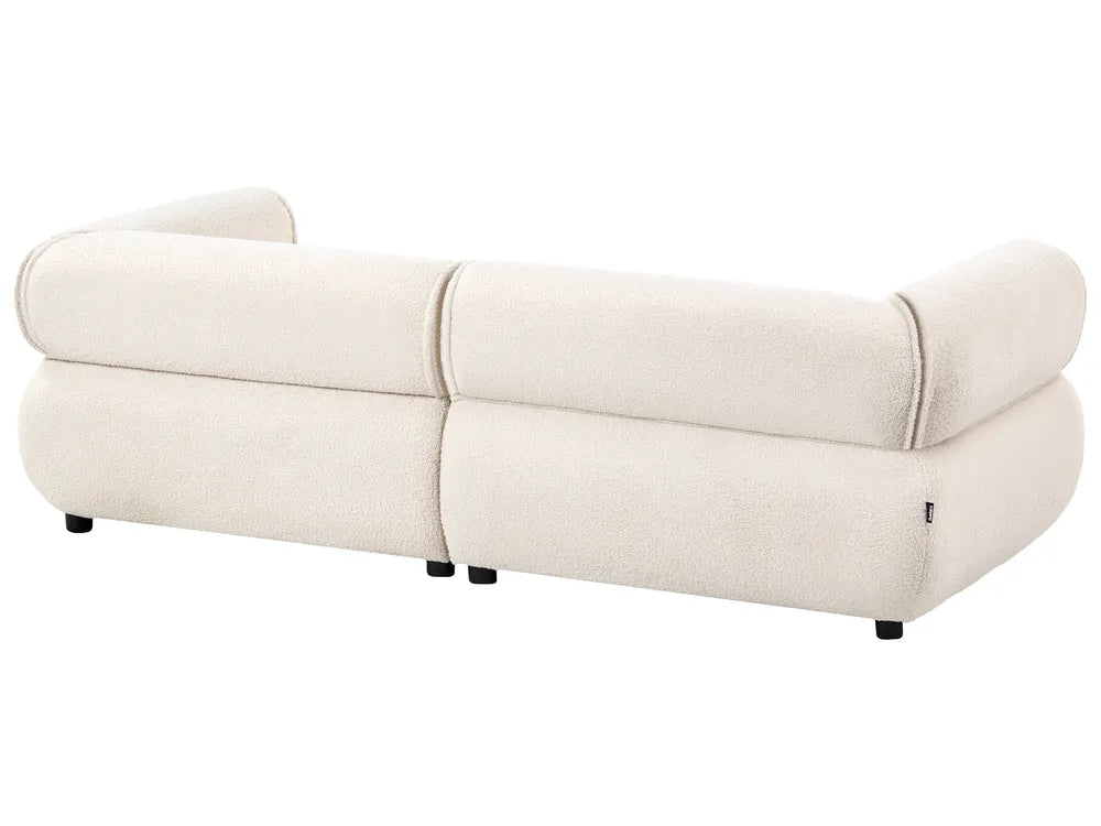 Sofa 3 Seater with Ottoman Boucle Off-White Aillee