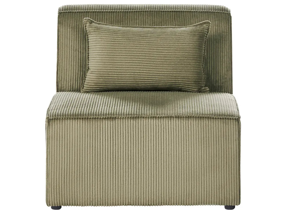 1-Seat Section Green Corduroy Ilkeston