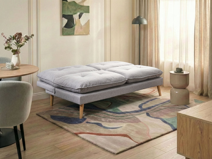 Sofa Bed 3 Seater Fabric Grey Ayjah