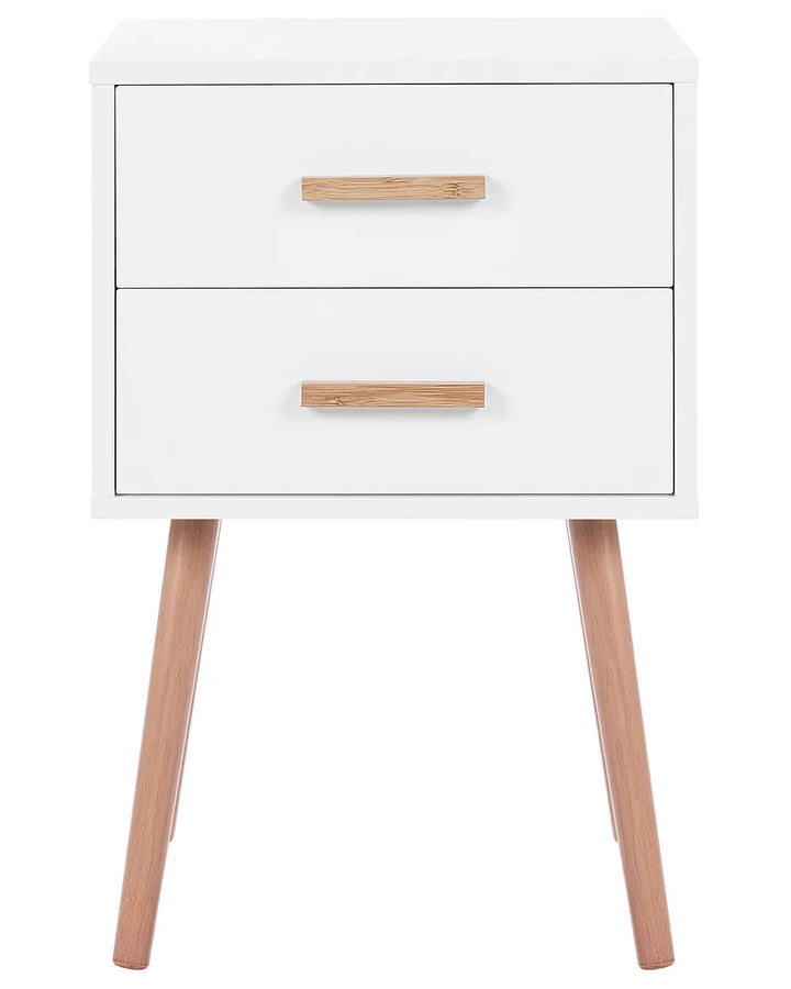 Set of 2 Bedside Tables White Perri