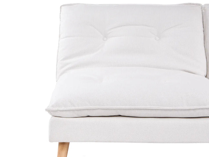 Sofa Bed 3 Seater Fabric White Ayjah