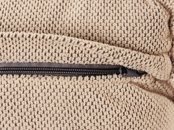 Sofa Bed 3 Seater Fabric Light Brown Petrillo
