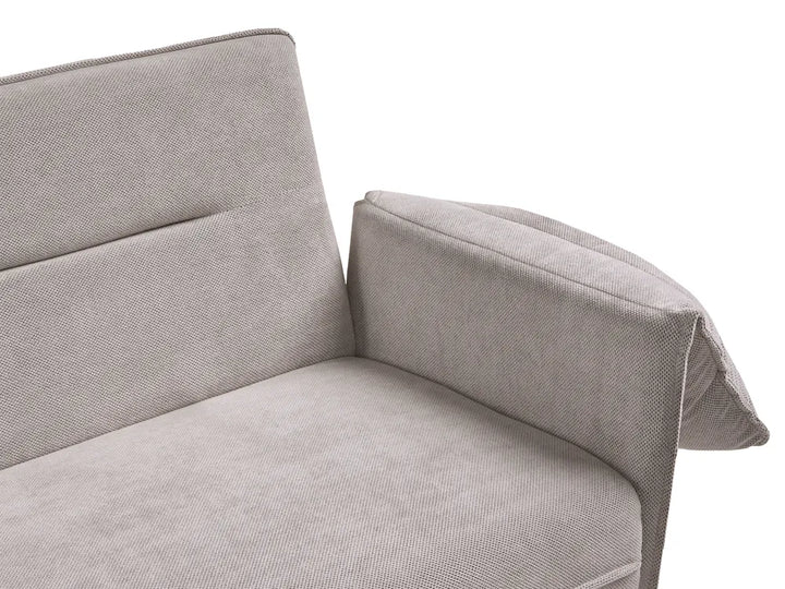 Sofa Bed 3 Seater Fabric Grey Petrillo