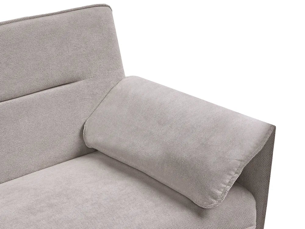 Sofa Bed 3 Seater Fabric Grey Petrillo