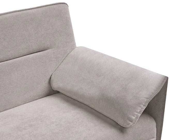 Sofa Bed 3 Seater Fabric Grey Petrillo