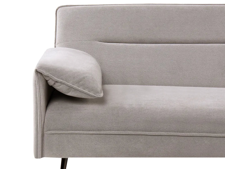Sofa Bed 3 Seater Fabric Grey Petrillo