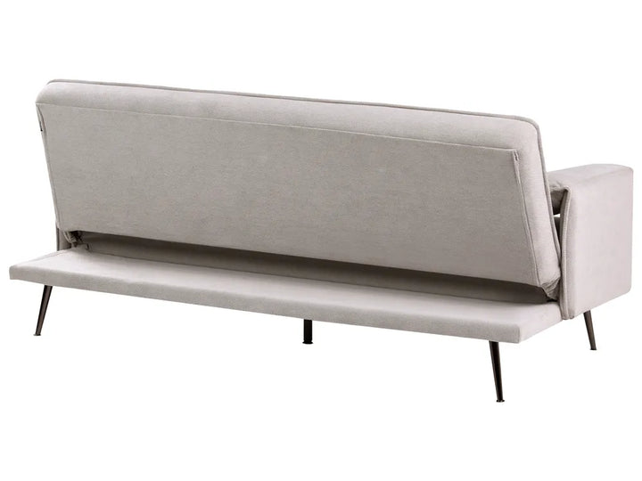 Sofa Bed 3 Seater Fabric Grey Petrillo