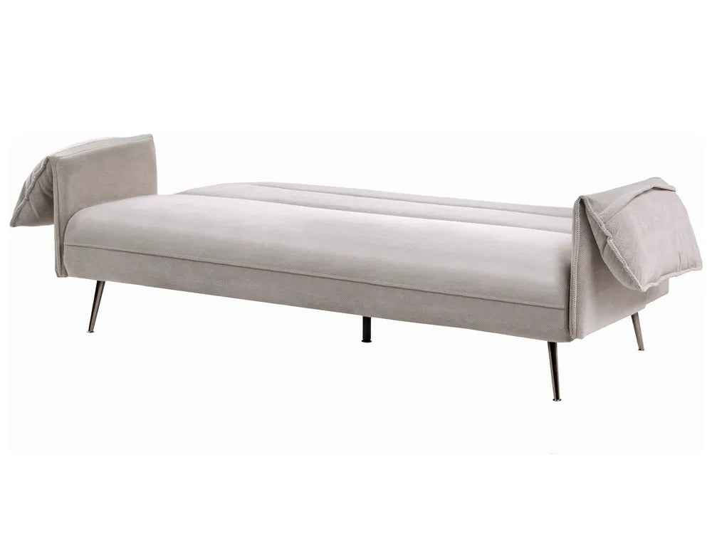 Sofa Bed 3 Seater Fabric Grey Petrillo