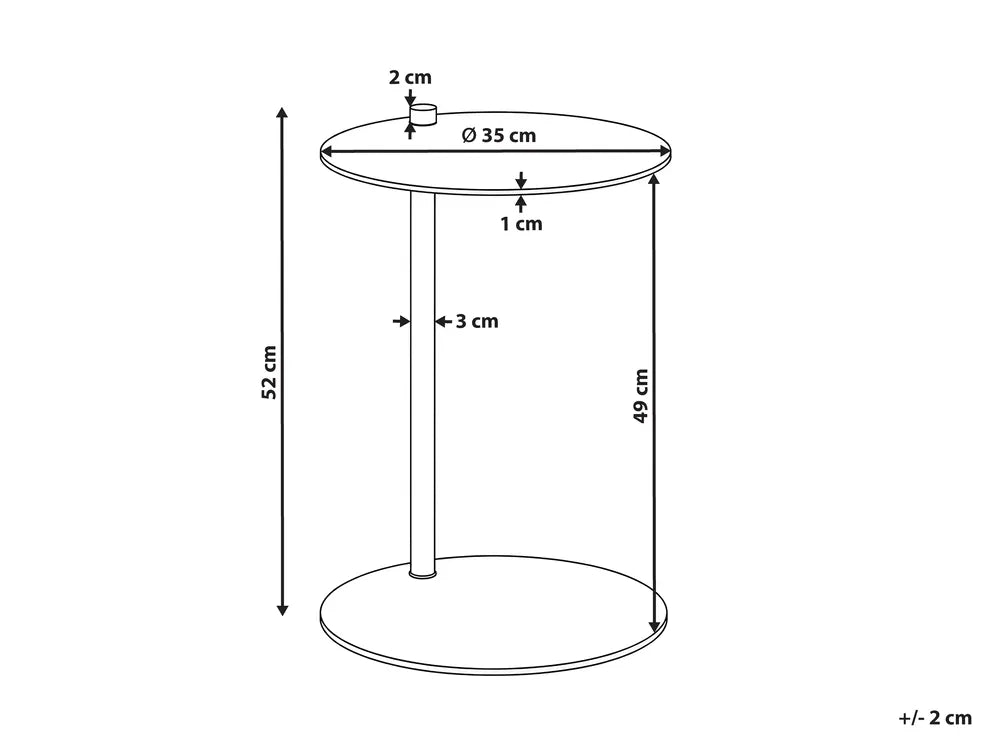 Side Table Metal Off-White Elysium