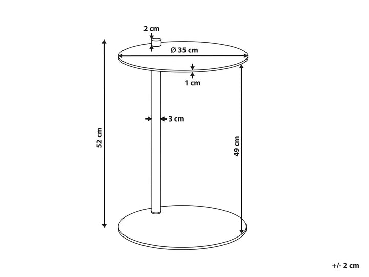 Side Table Metal Off-White Elysium