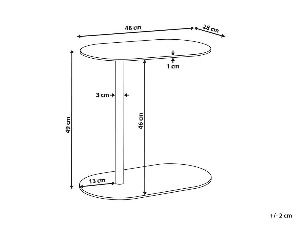 Side Table Metal Off-White Connhal