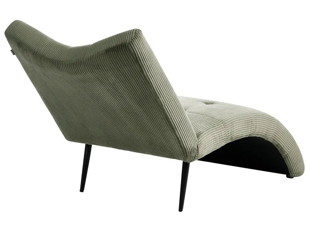 Chaise Longue Corduroy Green Nikodemos