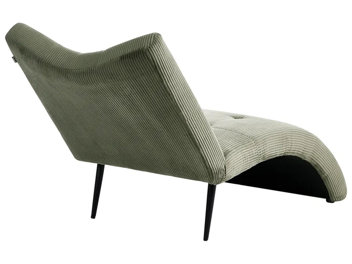 Chaise Longue Corduroy Green Nikodemos