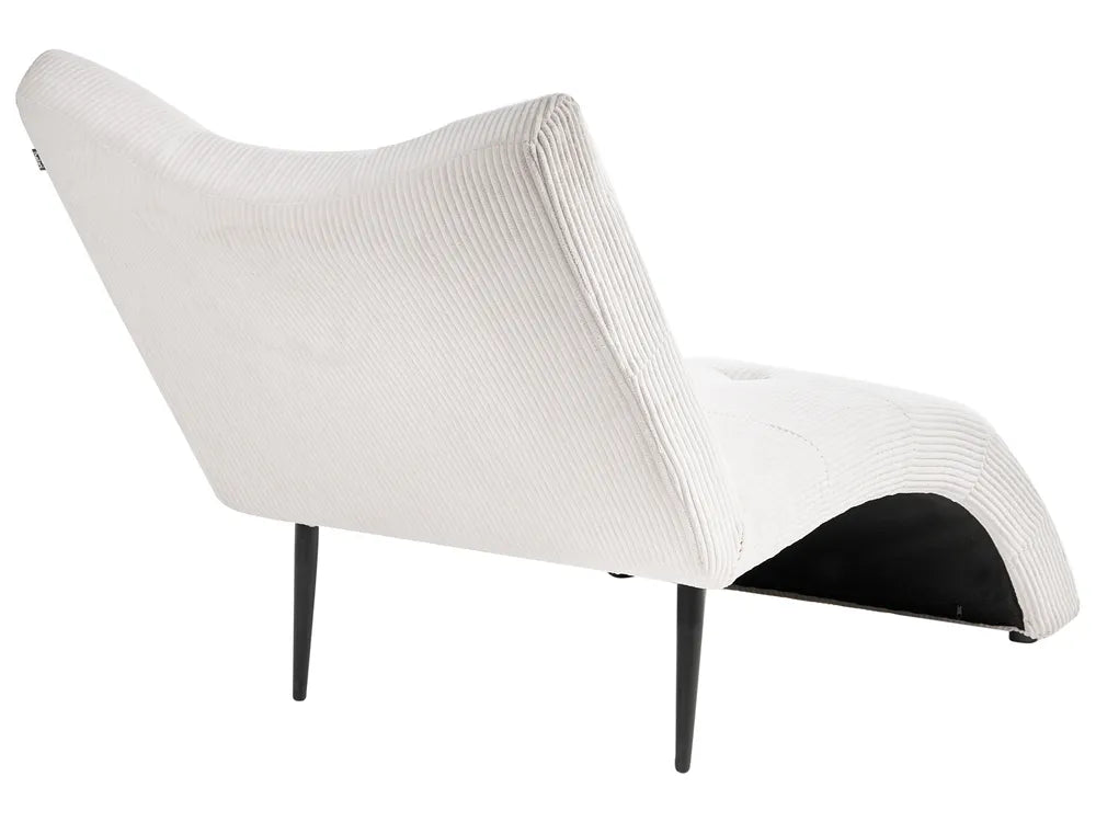 Chaise Longue Corduroy Off-White Nikodemos