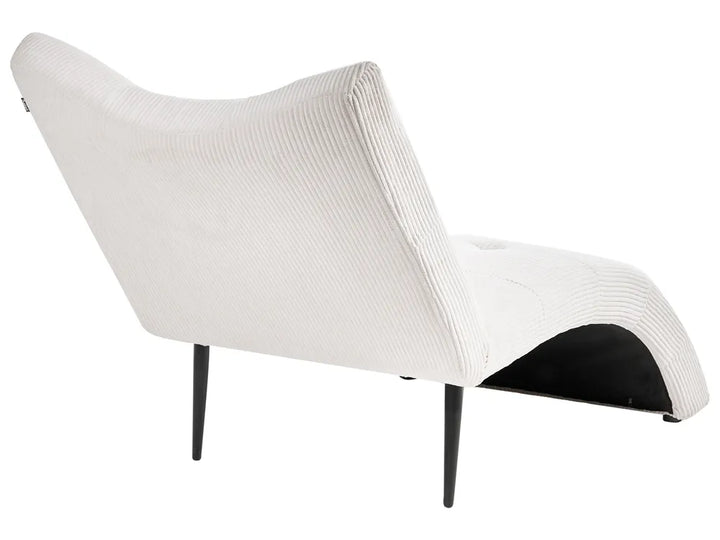 Chaise Longue Corduroy Off-White Nikodemos