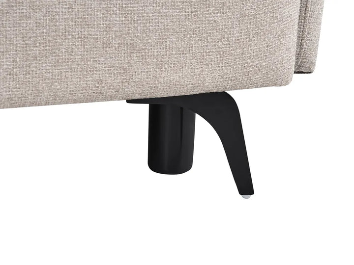 Corner Sofa Bed 3 Seater Fabric Beige with Storage Right Hand Jaydin