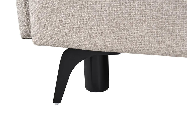 Corner Sofa Bed 3 Seater Fabric Beige with Storage Left Hand Jaydin