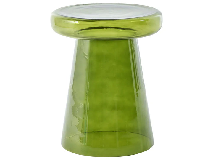 Set of 2 Side Tables Glass Green Cesiro