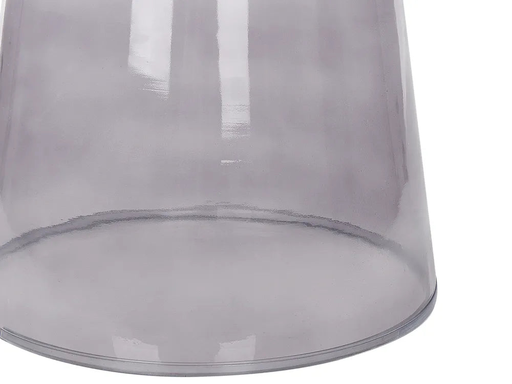 Set of 2 Side Tables Glass Grey Cesiro