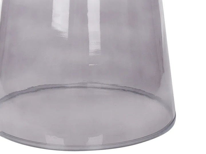 Set of 2 Side Tables Glass Grey Cesiro