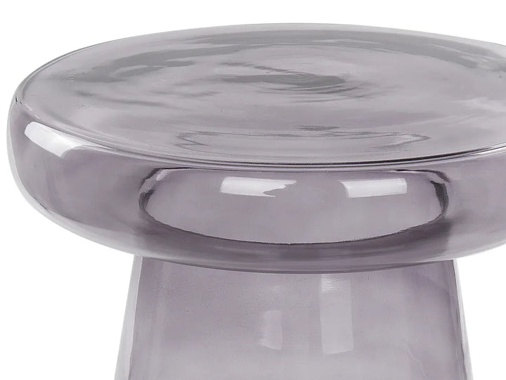 Set of 2 Side Tables Glass Grey Cesiro