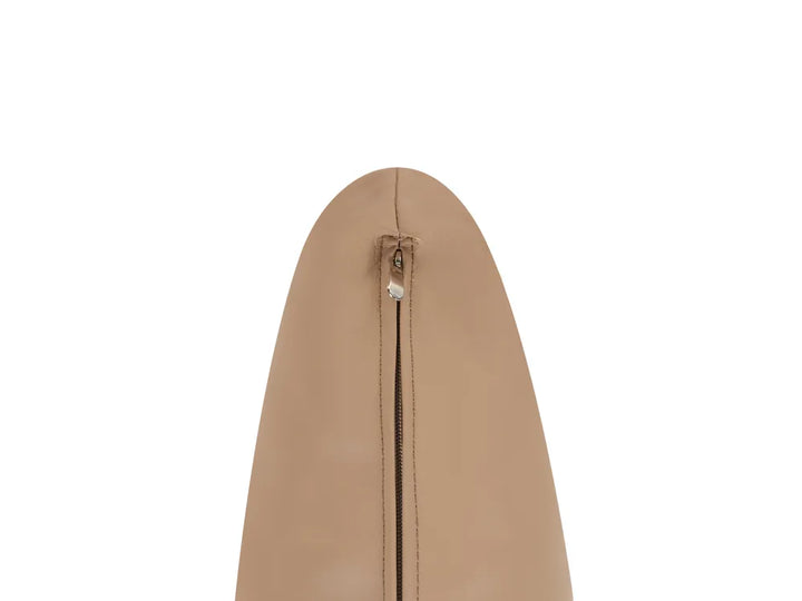 Chaise Longue Faux Leather Light Brown Jareal