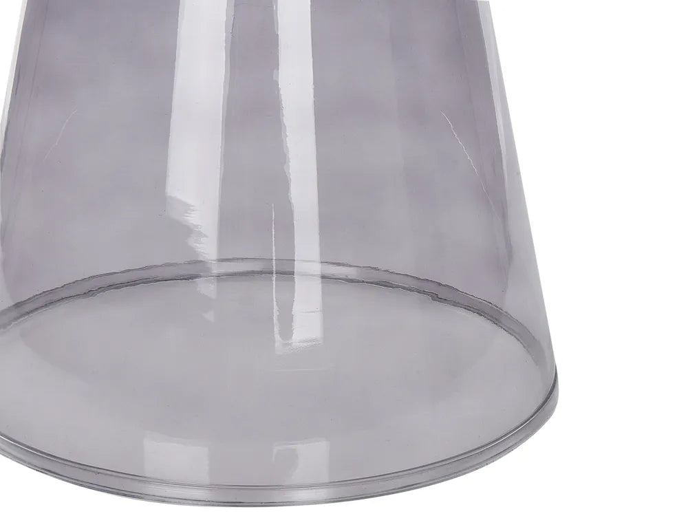Set of 2 Side Tables Glass Grey Cesiro