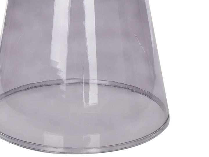 Set of 2 Side Tables Glass Grey Cesiro