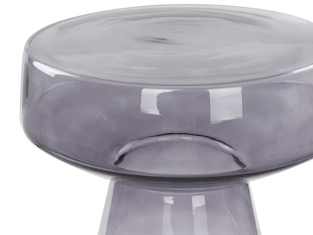 Set of 2 Side Tables Glass Grey Cesiro