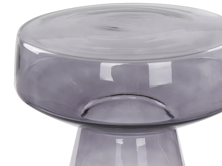 Set of 2 Side Tables Glass Grey Cesiro