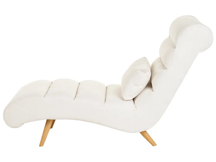 Elegant Off-White Fabric Chaise Longue for Contemporary Interiors