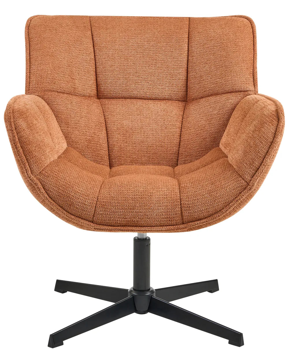 Orange upholstered accent chair