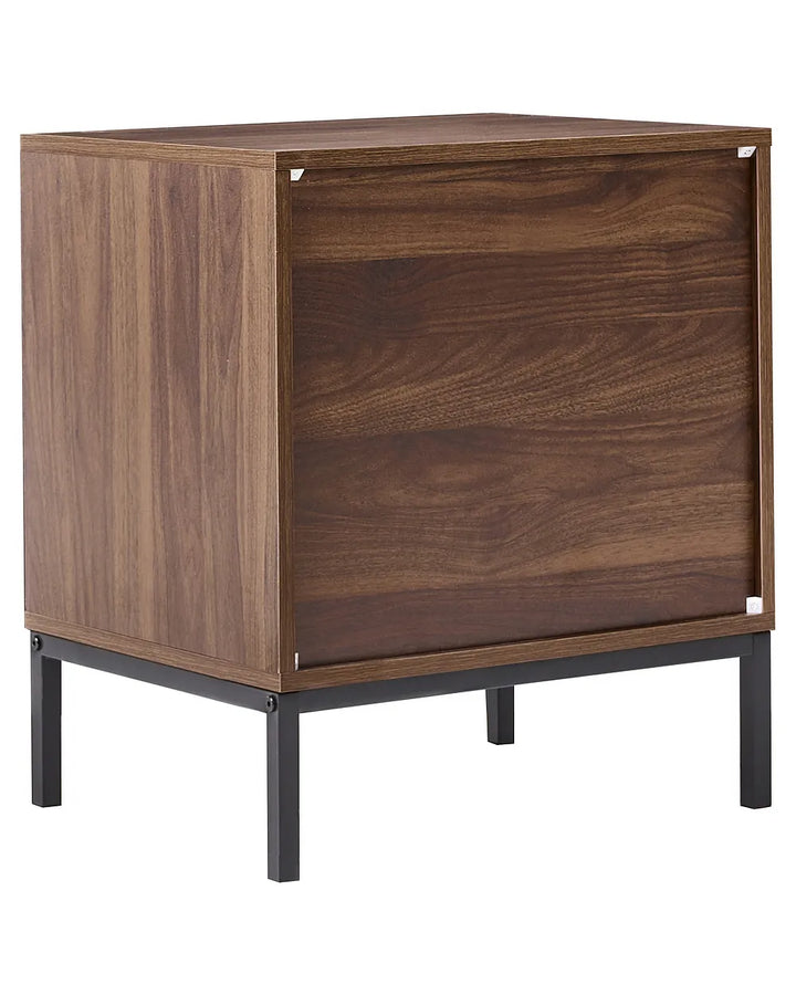 1 Drawer Bedside Table Dark Brown Eisenman
