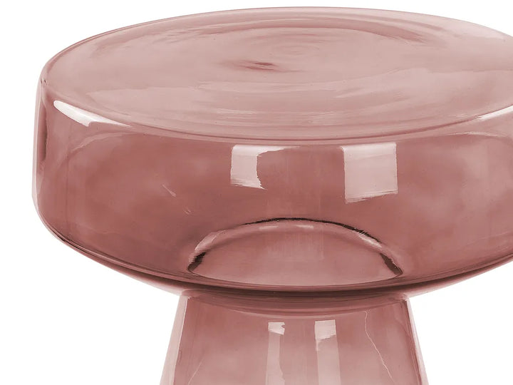 Side Table Glass Red Elfrieda