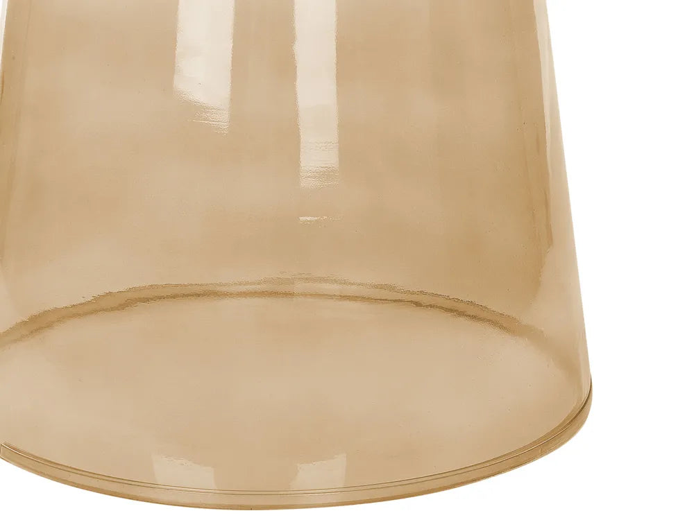 Side Table Glass Golden Brown Kelham