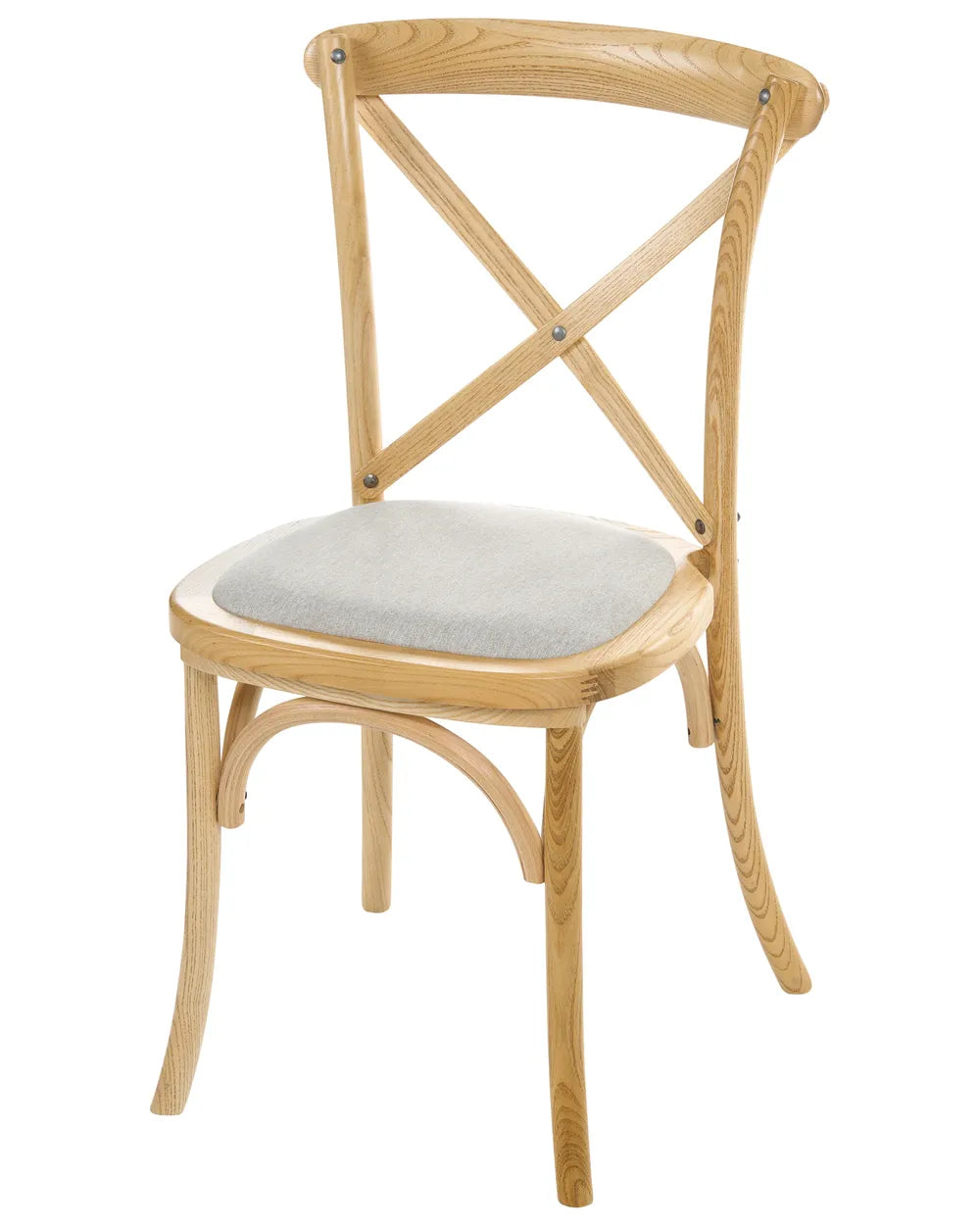 Set of 2 Chairs Wood Light Brown/ Beige Ryun