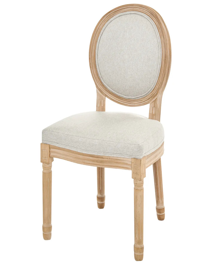 Set of 2 Chairs Fabric Light Brown/ Beige Soren