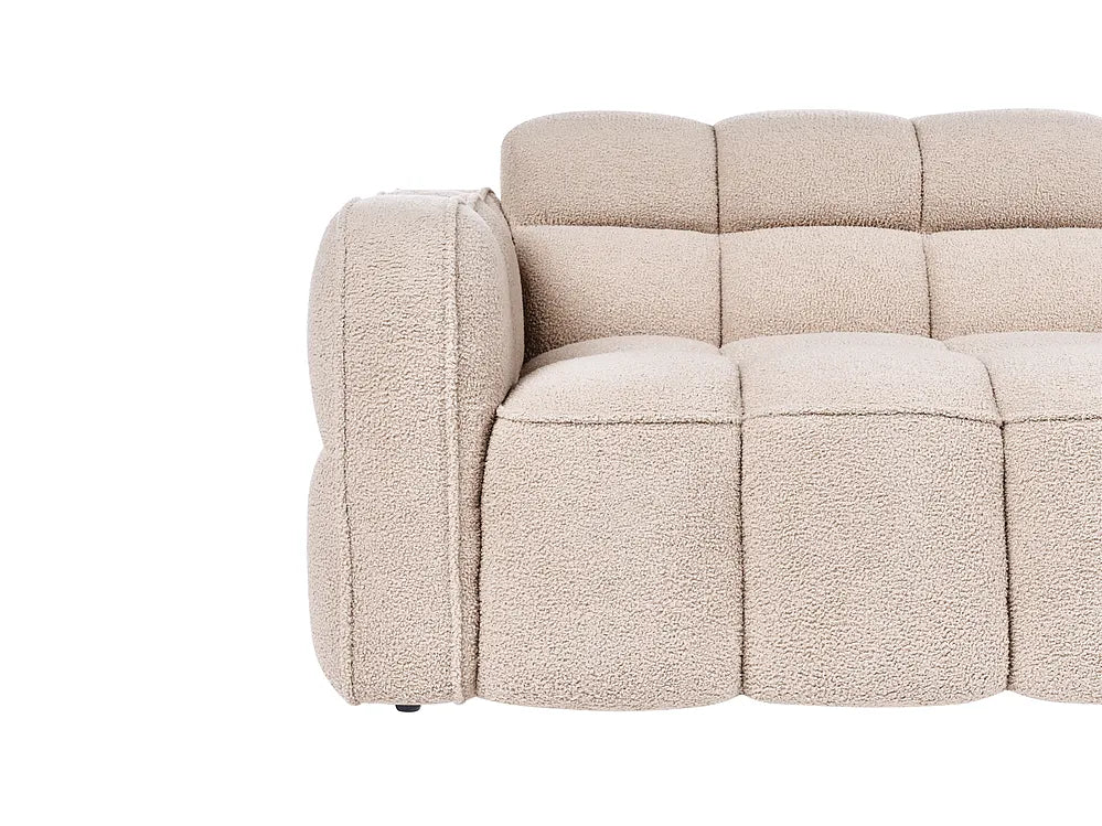 Sofa 2 Seater Boucle Beige Cevyn