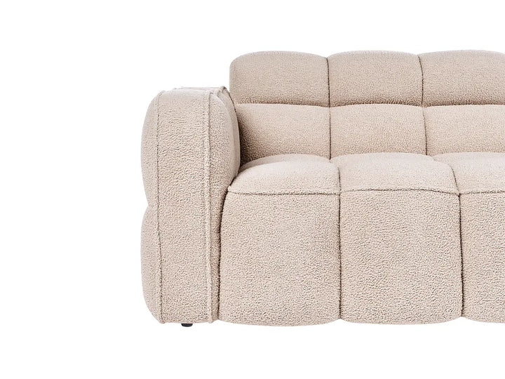 Sofa 2 Seater Boucle Beige Cevyn