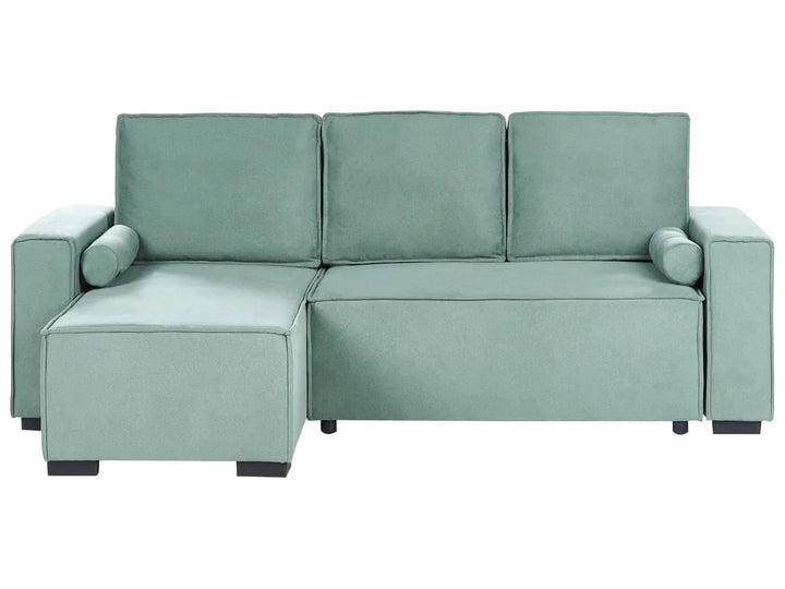 Light blue sectional sofa on a white background