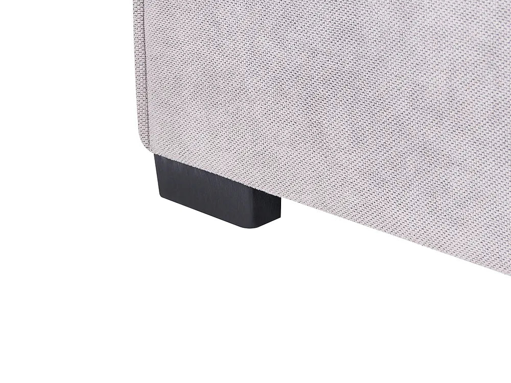 Corner Sofa Bed 3 Seater with Storage Fabric Grey Left Hand Brittanni